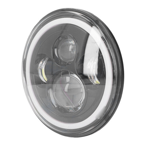 7 Inch 6000K LED Motorcycle Headlight, 6000LM, Black 2