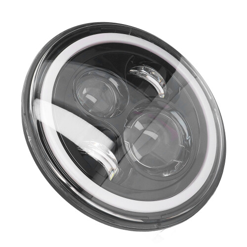 7 Inch 6000K LED Motorcycle Headlight, 6000LM, Black 1