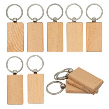20 Stuks Houtgravure Blanks Rechthoek Blank Houten Sleutelhanger Hout Blanks voor Sleutelhangers (Breedte: 1,22 Inch)