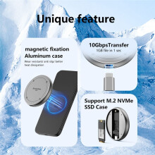 BLUEENDLESS M.2 Boîtier de Disque Dur Magnétique NVME Solid State 2230/2242 Boîtier de Disque Dur Externe de Type C pour Téléphone Portable