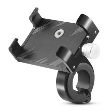 Aluminum Bicycle Phone Holder Mount 22.2-31.8mm Handlebar Adjustable Black