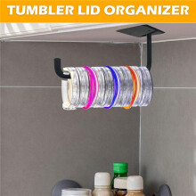 Horizontal Tumbler Lid Organizer, Tumbler Lid Organizer for Holds Multiple Lids, Tumbler Lid Holder Under Cabinet