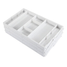 Jewelry Display Holder White Foldable Kitchen Storage Box for Jewelry and Cosmetics Organizer Single Row with 3 Floors