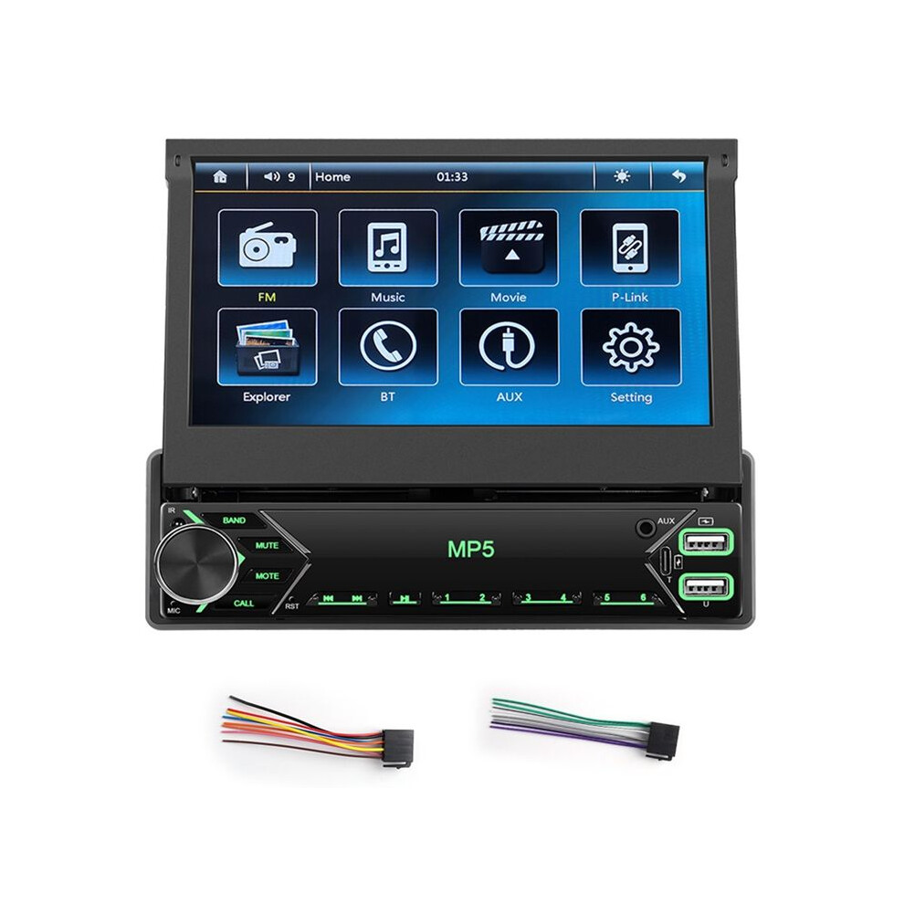 Photos - Car Stereo 1 Din Touchscreen  7 Inch Flip Out Screen Car Radio FM Radio Mirror Link Car Audio with USB/AUX