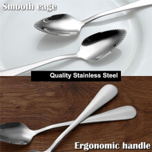 10pcs Grapefruit Stainless Steel Flatware Set,Grapefruit Spoons and Knives with Serrated