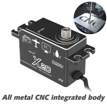 Servomotore Brushless Digitale PWM da 20 Kg, Ingranaggi Completamente In Metallo, Coppia Elevata, Corpo Corto e Basso Profilo, per Auto RC 1/8 1/10