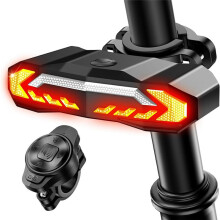Intelligentes Fahrradrücklicht mit Blinker und Bremslicht, Diebstahlschutz-Fahrradalarm mit Fernbedienung, IP65 Wasserdichtes Fahrradrücklicht