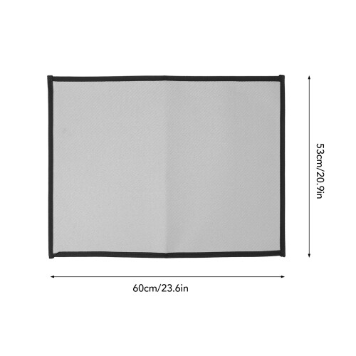 Fireproof Silicone Fiberglass Square Fire Pit Mat 60x53cm Gray 1