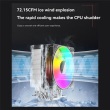 GT600 Digitale Display CPU Luchtkoeler met 1800RPM ARGB PWM Koelventilator Hoge Luchtstroom Radiator voor Efficiënte CPU Koeling B