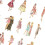 Antike Damen Sticker Sammeln Retro 11