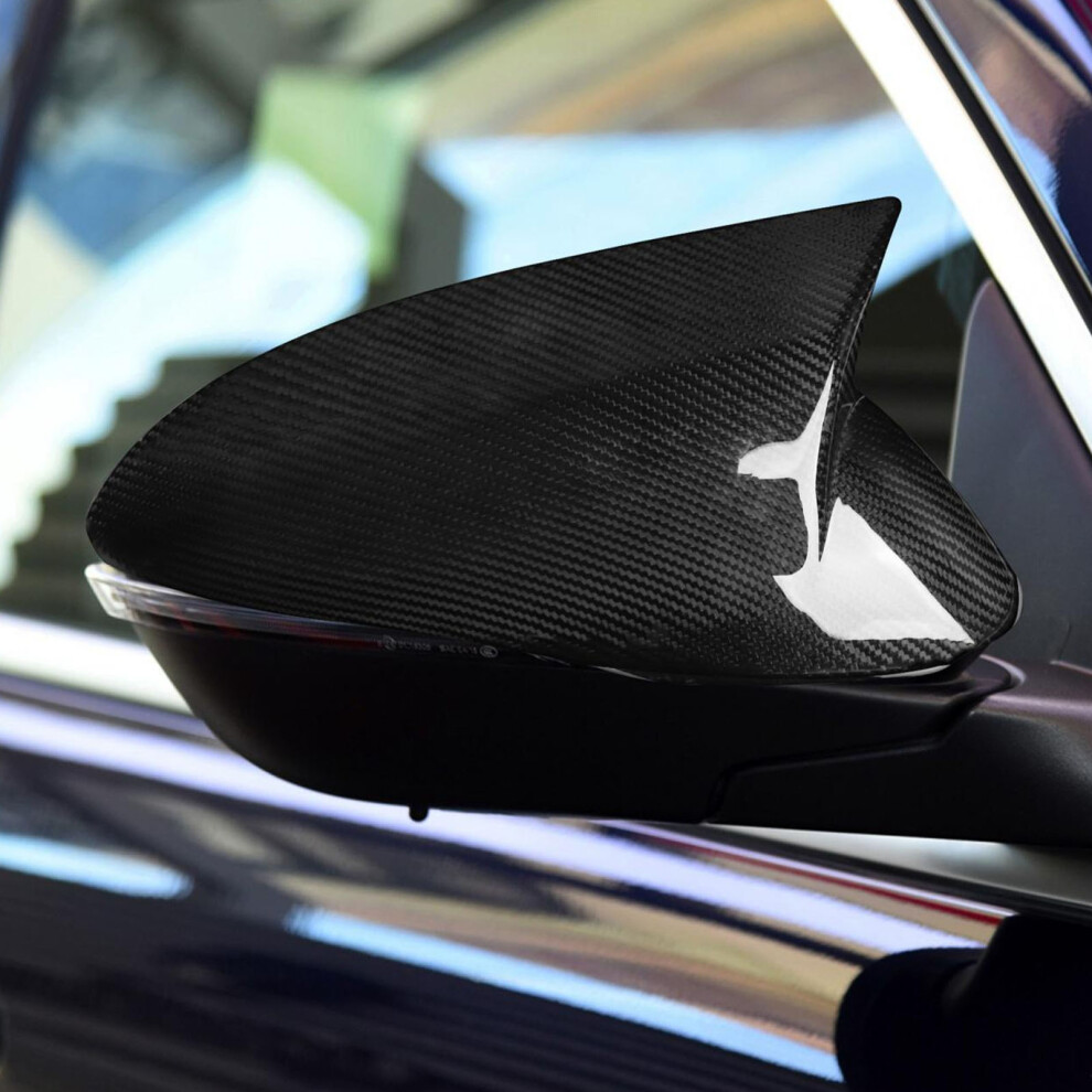 Carbon Fibre Ox Horn Mirror Covers Pair Stelvio 7055741215452