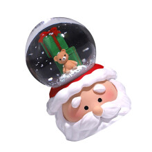 Bunter Weihnachts-Schneekugel-Nachtlicht Resin-Glas Wohndekor Geschenke