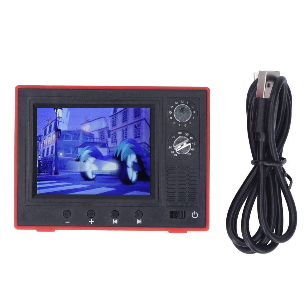 Doll House Decoration Accessory Realistic TV Model With LCD Screen, Playable Miniature Dollhouse TV That Supports AMV AVI Format, Mini TV Furniture