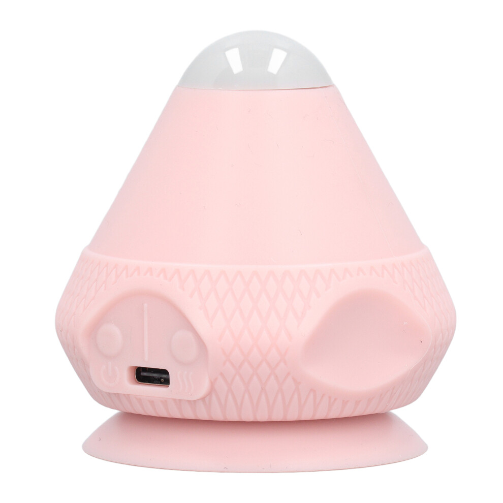 Pink Wall Mountable Massage Ball with Suction Cup Vibration & Heating for Back