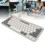 Compact White Wireless Bluetooth Mini Keyboard, Dual Mode, 10m 15