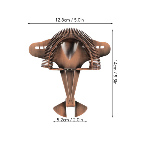 Fighter Plane Strainer 14x12.8x5.2 cm Red Bronze 1
