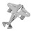 Fighter Plane Strainer 14x12.8x5.2 cm Silver 16
