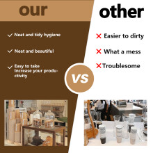 Disposable Cup Storage Holder Rack Shelf Water Tea Cups Wood Dispenser with Longer Stick Mug Display Stand Organizer,2