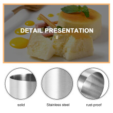 8 Pieces Stainless Steel Mousse Rings Round Biscuit Cutter Cake Mold Kitchen Baking Pastry Tool for Tart,Fondant,Etc