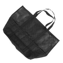 Waterproof Mesh Beach Bag 8 Pockets, 42x38x20cm, Large Capacity Black