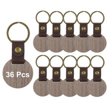 Llavero de Madera en de 36 Piezas Llavero de Madera en Etiquetas de Llavero Personalizadas Llavero PequeñO Grabado LáSer de Nogal a