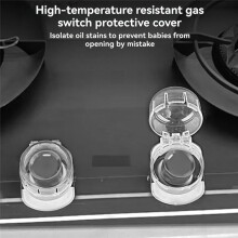 Stove Knob Safety Covers for Child (5 + 1 Pack), Universal Size Stove Covers with Adhesive for Kids and Pets