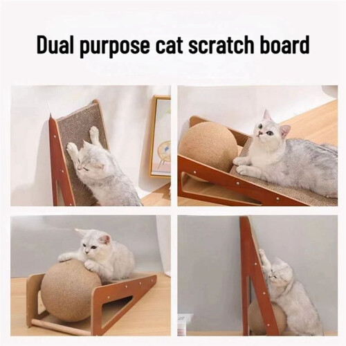 Cat Scratching Board Tripod Type Detachable 3 in 1 Scratching Post Grinding Claw Climbing Board 2