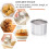 12PCS Stainless Steel Round Cake Mold Baking Mousse  Kitchen Tools Pizza Cooking Cookie Cutter DIY Cake  Tools 8