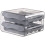32 Grid Egg Holder,Household Egg Storage Box for Fridge, Transparent 2Layer Chicken Storage Container (Gray) 1