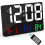 Digital Wall Clock Large Display Alarm Clock with Wireless Remote Control LED Wall Clock with Date and Temperature-A 1