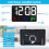 Digital Wall Clock Large Display Alarm Clock with Wireless Remote Control LED Wall Clock with Date and Temperature-A 2