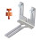 Stainless Laser Level Wall Mount Bracket Adjustable Multi-Functional Laser Bracket for 1/4" 5/8" Connectors Laser Level 2