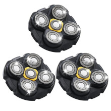 Vervangende Scheerkoppen voor Scheerapparaten, Compatibel met Titanium Scheerkop, voor Kale Mannen, Verpakking van 3 Stuks