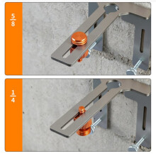 Wandhalterung für Laser-Nivelliergerät Aus Edelstahl, Verstellbare Multifunktionshalterung für 1/4"- und 5/8"-Anschlüsse