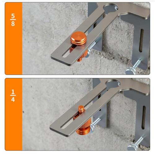 Stainless Laser Level Wall Mount Bracket Adjustable Multi-Functional Laser Bracket for 1/4" 5/8" Connectors Laser Level
