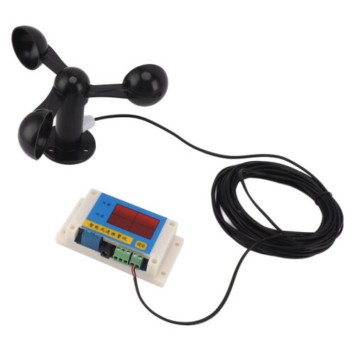 3 Fläktblad, Tornkran, Anemometer, 3 Blad, USB-Vindhastighetslarm för Utomhusbruk