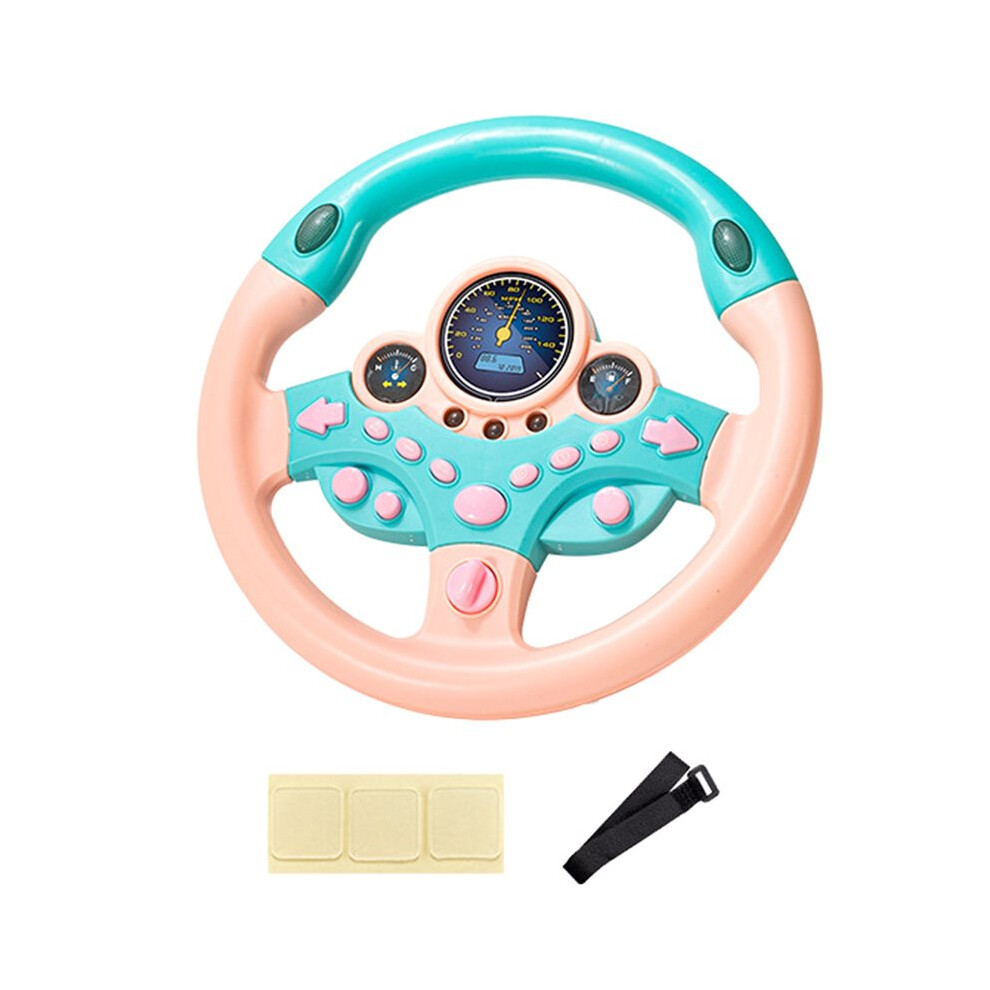 Saudism Cute Children Steering Wheel Toy With Light Simulation Driving Sound Funny Educational Baby Electronic Travel Kids B