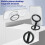 360 Rotatable Magnetic Phone Bracket, Foldable Multi-Function Stand for Secure Double-Sided Buckle Holder Black 3