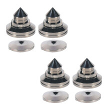 4 PCS 28x25mm Speakers Stand Feet Foot Pad Pure Copper Loudspeaker Box Spikes Cone Floor Foot Nail Black
