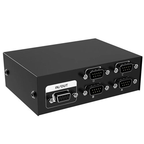RS232  4 in 1 Out RS232 Serial DB9 Pin Switcher 4x1 for PC Console Printer Sharing Selector Controller