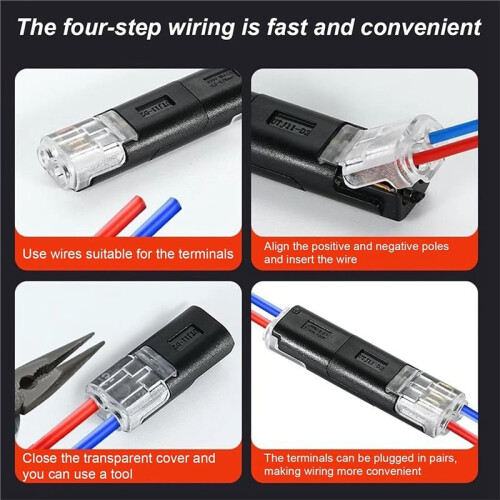 30pcs Toolless Electrical Wire Connectors Set for LED Lights, Trailers, and DIY Projects 2