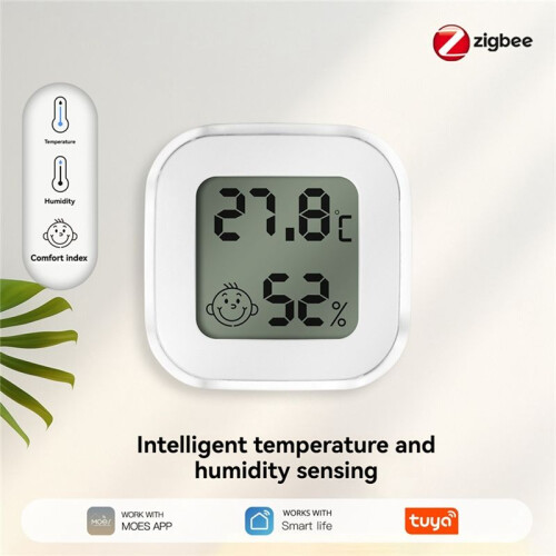 Tuya Zigbee Temperature and Humidity Sensor with LCD Digital Display APP Real- Monitoring Remote Control 1