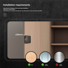 Tuya Cabinet Door Lock for Cabinets & IC Card Access App Control Keyless Entry for Furniture & Drawers