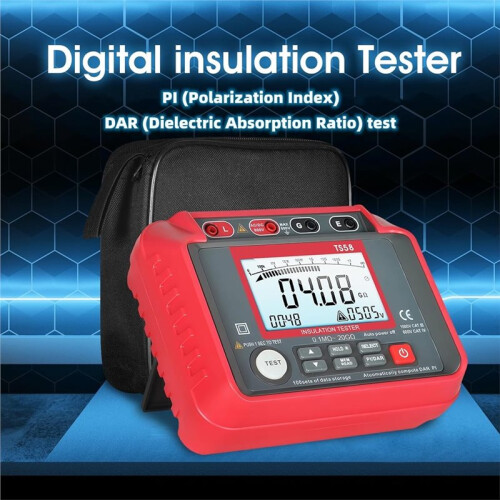Insulation Resistance Tester,Megohmmeter - High Voltage Insulation Earth Resistance Tester,Voltmeter Cable Meter Tools 2