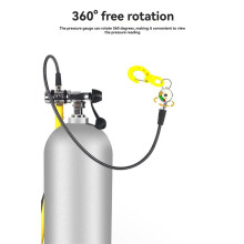 Manomètre de Plongée Sous-Marine Submersible avec Flexible Haute Pression pour Détendeur de Gilet Stabilisateur