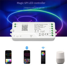 Contrôleur LED Tuya Wifi SPI RGB pour Alexa  Assistance 720 Pixels pour Bande Lumineuse LED Adressable WS281 FCOB