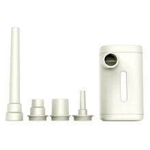 Outdoor Pump Portable Air Pump Camping Equip Compressor Quick Inflate Deflate for Hiking/Float/Air Bed-White
