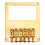 6 Roller Sadel 6 Strings Humbucker Guitar Bridge för Telecaster Guitar (Guld) 1