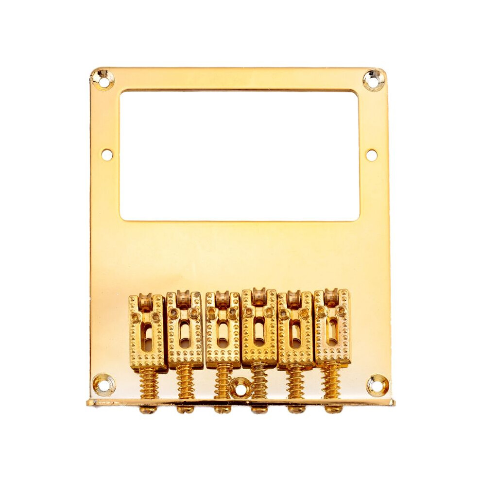 6 Roller Saddle 6 String Humbucker Guitar Bridge For Tele Telecaster Guitar (Gold) 6031739736803