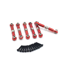 Einstellbare GestäNge Zugstangen Glied für HS 18301 18302 18311 18312 18321 18322 1/18 RC Auto Upgrade Teile, Rot